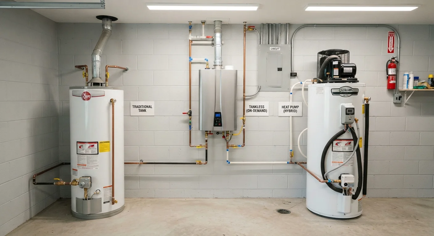 Water Heater Types: Tank, Tankless, and Heat Pump Options Compared